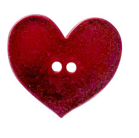 Botão Coração - 2 Furos