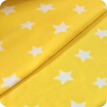 Soft Estampado 1m X 1,60m Estrela Fundo Amarelo