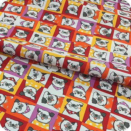 Tecido Oxford Estampado 1m X 1,47m Bulldog