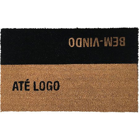 Tapete Capacho Fibra De Coco 75x45cm Até Logo