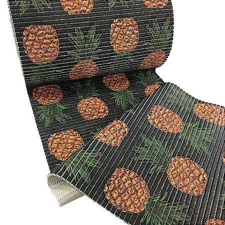 Passadeira Duna Soft Light 1m X 43cm Abacaxi Preto/Laranja