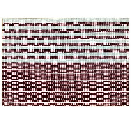Kit Jogo Americano 4 Peças 45x30cm Textilene Casual Listrado Vermelho