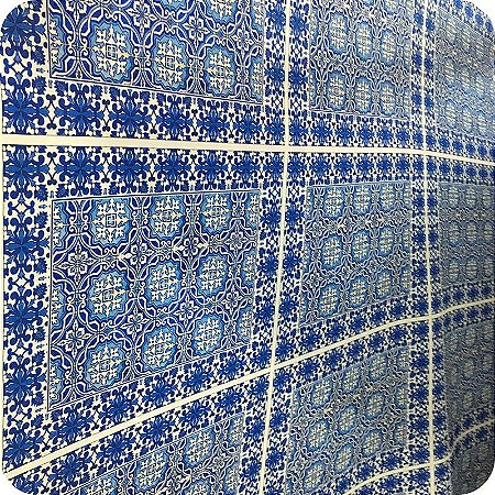 Tecido Estampado Para Jogo Americano Kit 3 Unidades Azul