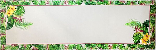 Tecido Estampado Para Trilho de Mesa Plantas e Flores