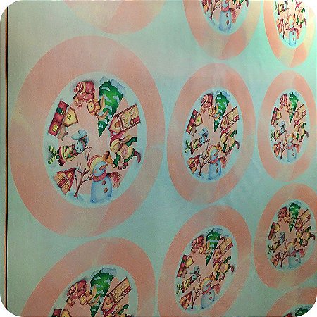 Tecido Estampado Para Sousplat 3 Unidades Neve