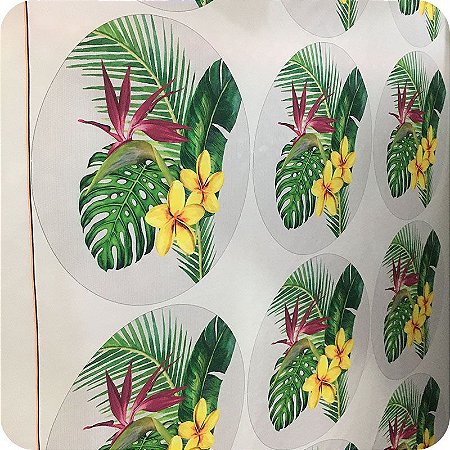 Tecido Estampado Para Sousplat 3 Unidades Plantas