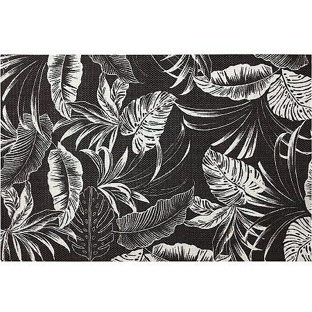 Kit Jogo Americano 4 Peças 45x30cm Textilene Folhado Preto