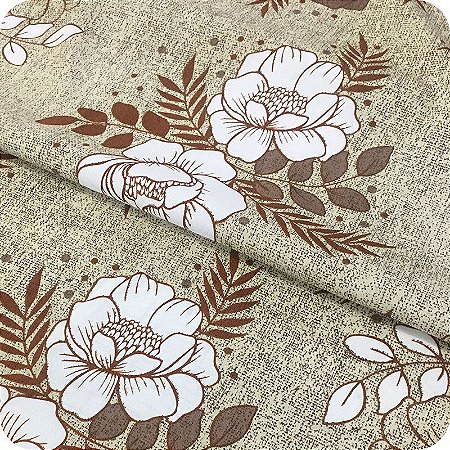 Tecido Oxford Estampado 1m X 1,47m Floral Rústico