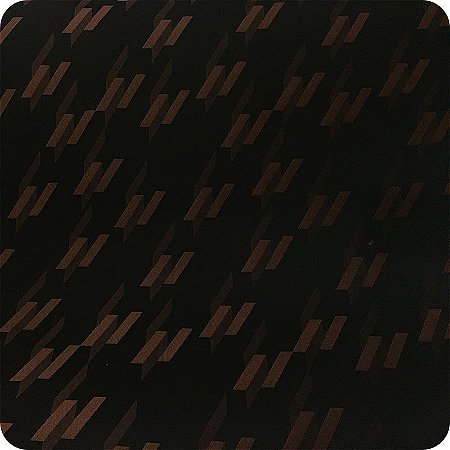 Tecido Auto Setter Fantasia Preto/Cobre Acoplado 8mm 1,80m Largura