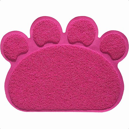 Tapete Capacho Vinílico Pata Pet PVC 45x60cm Rosa