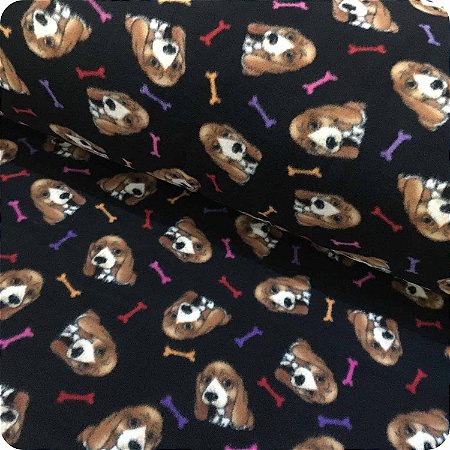 Tecido Soft Estampado 1m X 1,60m Cachorro