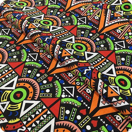 Tecido Oxford Estampado Metro Especial Estampa Africana 53