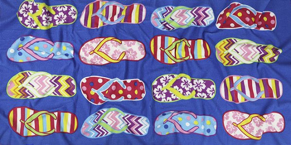 Toalha de Praia Estampada Aveludada 70X140cm Poliéster #08