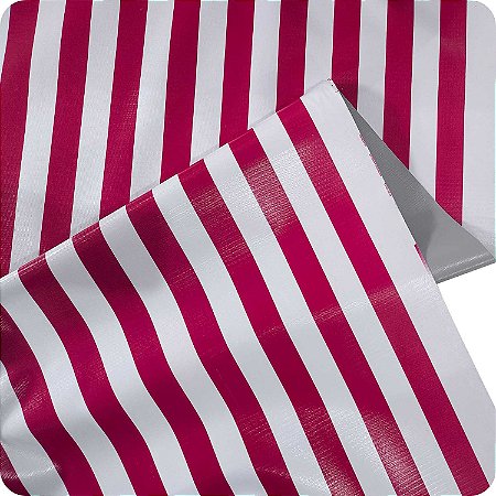 Lona de Toldo Iporanga Listrada Tradicional Feira Barraca Rosa Pink