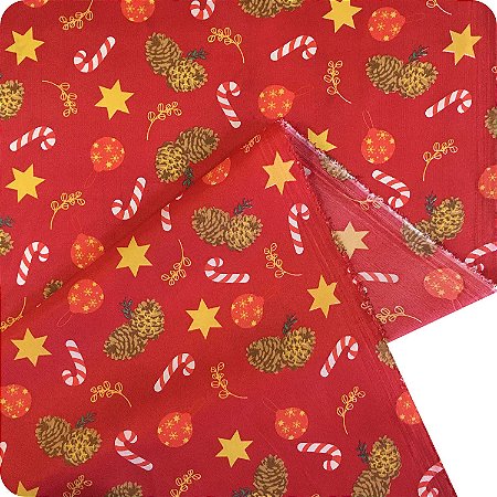 Tecido Natalino 1,50m Largura Premium Poliéster Decoração #09