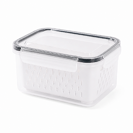 Pote Hermético Organizador Geladeira Com Escorredor 800ml