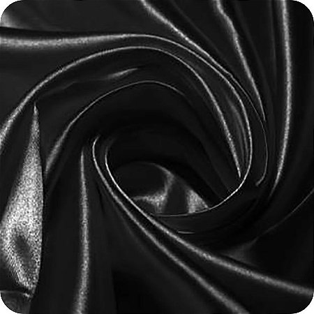 Tecido Cetim Liso 1m X 1,43m Preto