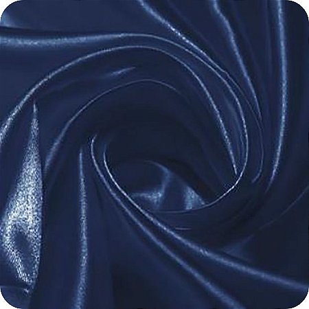 Tecido Cetim Liso 1m X 1,43m Azul Marinho