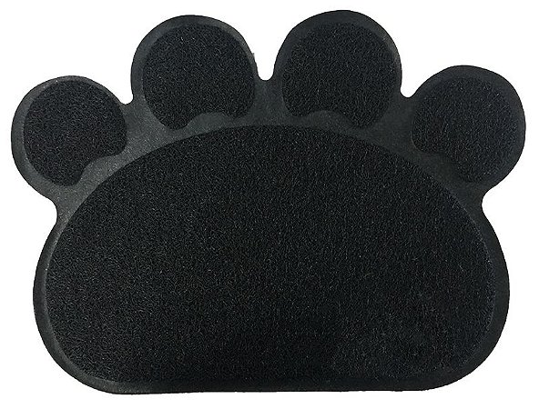 Tapete Pet Pata 46X60cm Vinílico Preto