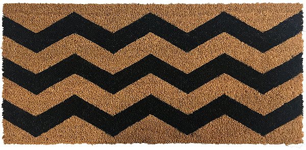 Tapete Capacho Fibra De Coco 70x33cm Slim Zigue Zague