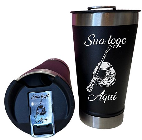 Copo Térmico Personalizado com Tampa e Abridor 500ml