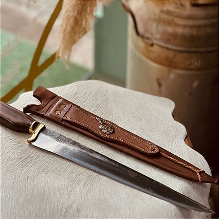 Faca Gaucha Aço Carbono 12" Javalizeira