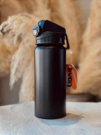 GARRAFA  ALUMINIO 600ML PRETO
