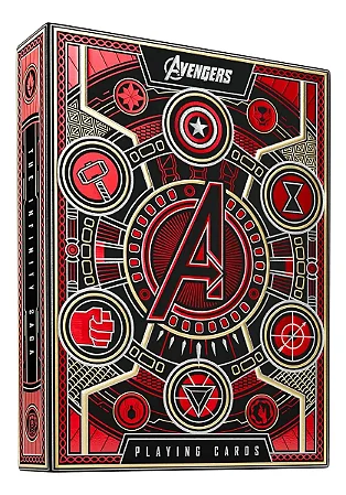 Baralho Avengers | Vingadores | Vermelho | Edição Premium