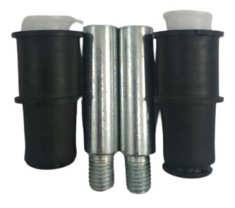 Kit pino guia da pinça de freio dianteira com guarda pó Gol G-II G-III G-IV
