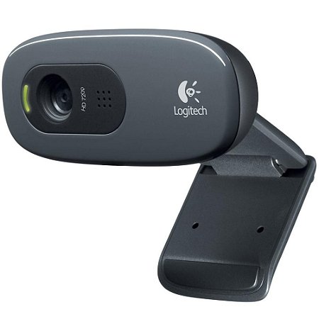 WebCam Logitech C270 HD com 3 MP para Chamadas e Gravações em Vídeo Widescreen 720p