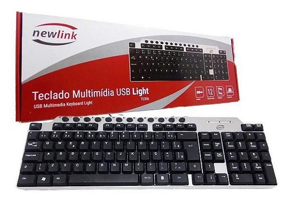 Teclado USB Multimídia Light NewLink - TC306