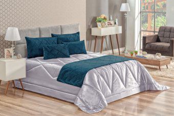 Kit Shantung Cetim King 3 Peças