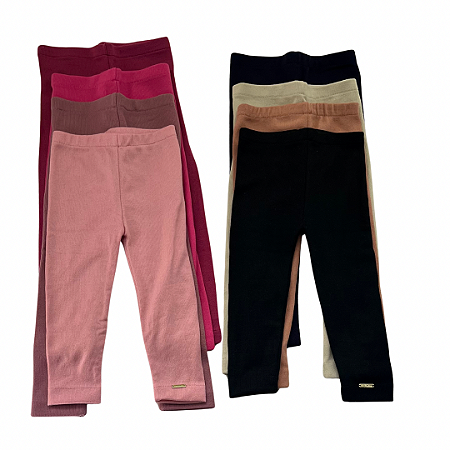Calça Canelada Bebê e Menina
