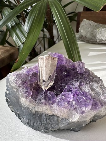 Pingente Lodolita - Prata 925 | Cristal Xamânico de Harmonia com a Mãe Terra