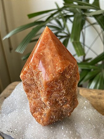 Ponta de Calcita Laranja | Cristal de Vitalidade e Entusiasmo - Qualidade Extra