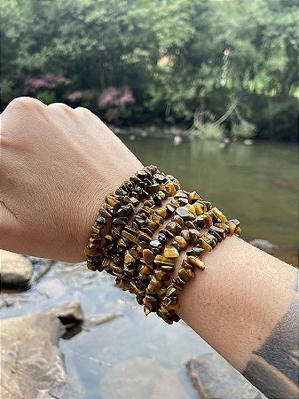 Pulseira Olho de Tigre - Cristal de Coragem e Proteção