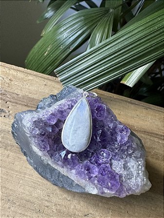 Pingente Pedra da Lua - Prata 925 | Cristal de Desapego, Fluidez e Flexibilidade
