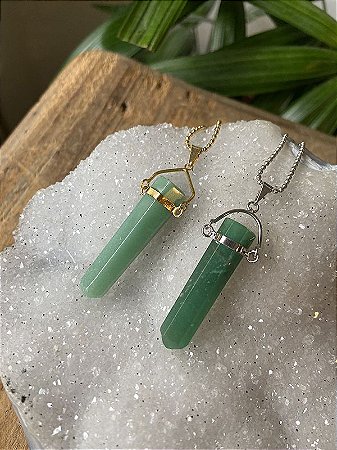 Colar Difusor Quartzo Verde | Cristal de Saúde e Humildade