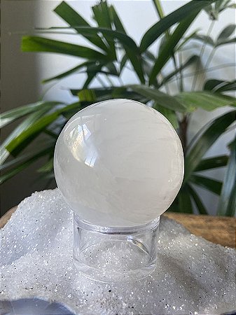 Esfera de Selenita | Cristal de Limpeza, Meditação e Paz