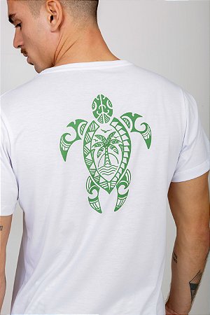 Camiseta Honu Maori Unissex - Branca