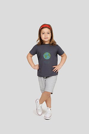 Camiseta Kids Planeta Mauruuru - Cinza Extra