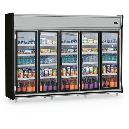 Refrigerador Vertical Auto Serviço Bebidas, Frios e Laticínios 5 Portas GELOPAR GEVP-5P