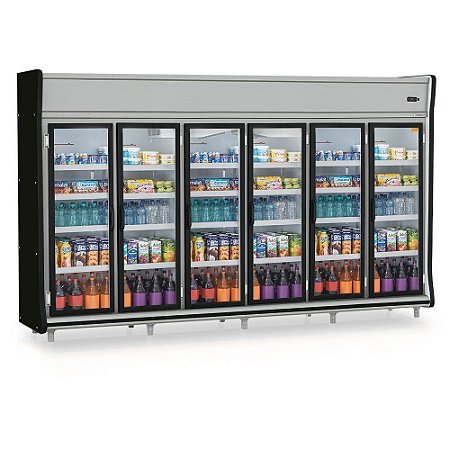 Refrigerador Vertical Auto Serviço Bebidas, Frios e Laticínios 6 Portas GELOPAR GEVP-6P