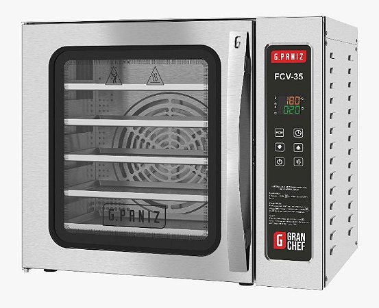 Forno Turbo de Convecção 5 esteiras com vapor GPANIZ FCV-35