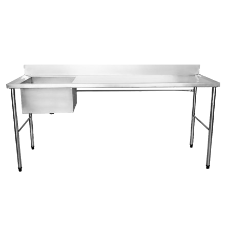 Pia Total Inox 1,90x70cm Cuba Lado Esquerdo PIA-1.90X70-CE