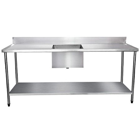 Pia Total Inox Com Paneleiro 1,90x70cm DC