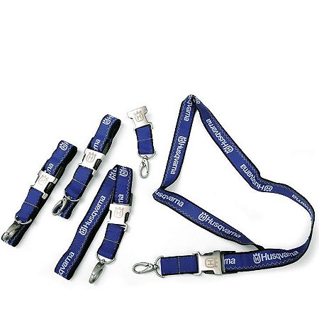 Chaveiro Husqvarna azul/branco