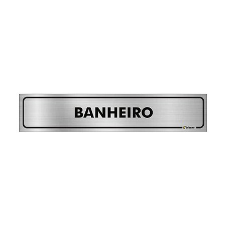 Placa Identificação - Banheiro - Aluminio