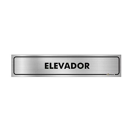 Placa Identificação - Elevador - Aluminio