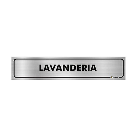 Placa Identificação - Lavanderia - Aluminio